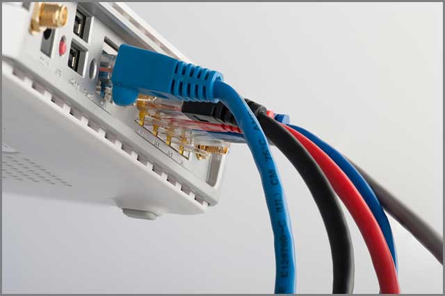 Colorful Molded Cables in Router