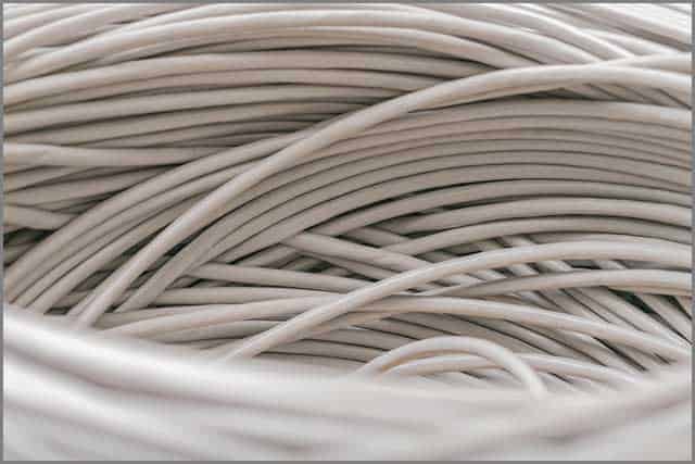 An image of a bunch of grey unshielded twisted pair cables