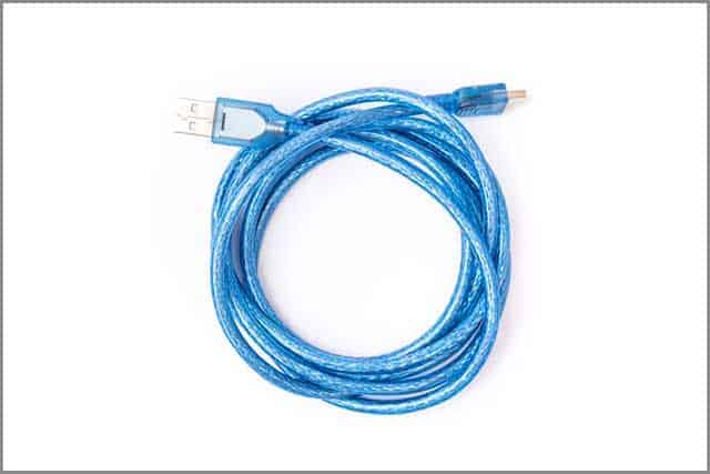plug blue cable