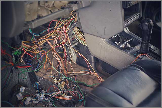 Advanced engine wiring harness and many wires