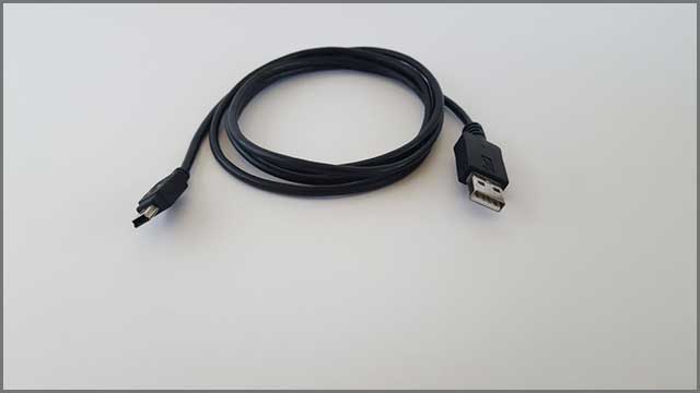 USB extension cable on white background
