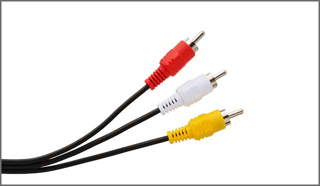 cable audio video RCA jack isolated
