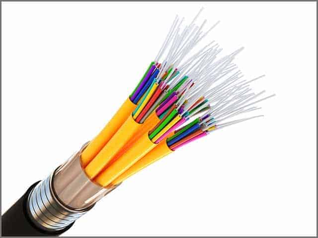 3d image of optical fiber cable for CCTV cameras