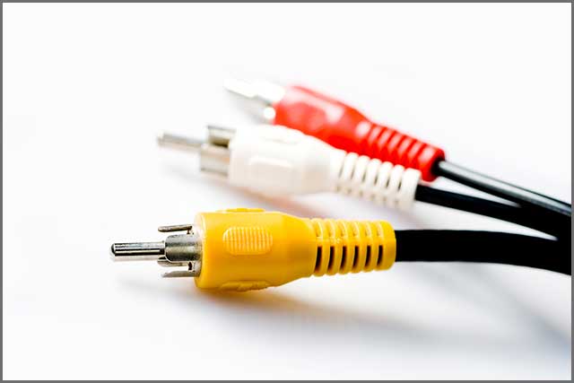 Yellow, red, white video audio cable
