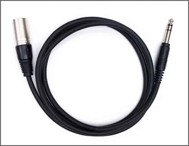 XLR to TRS jack balanced studio cable