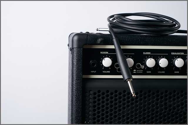 Black Guitar Amplifier Jack Cable
