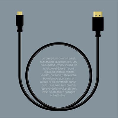 Flat HDMI cable