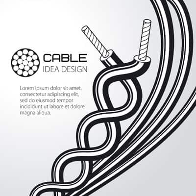 Cable and wire, vector design