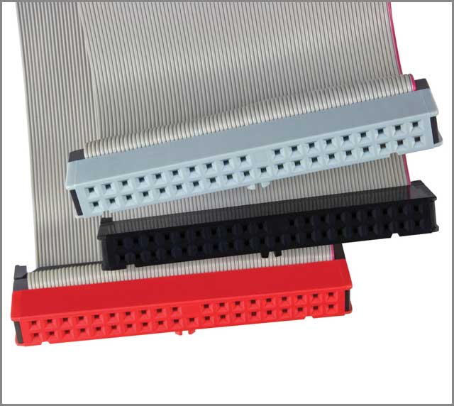 Connectors ribbon cable parallel