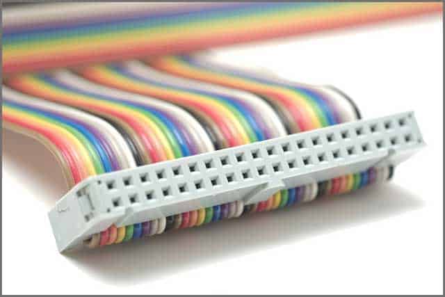 Macro Ribbon cable with color coding