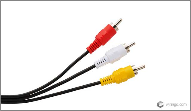 RCA cables set up