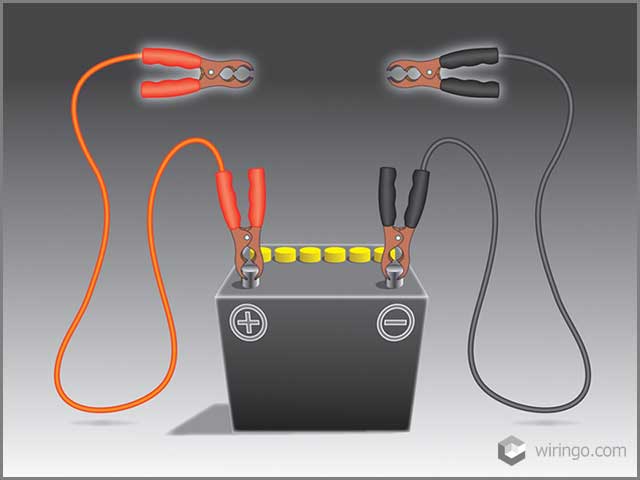 Battery with Jumper Cables