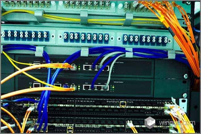 Cabinet layout for cable management