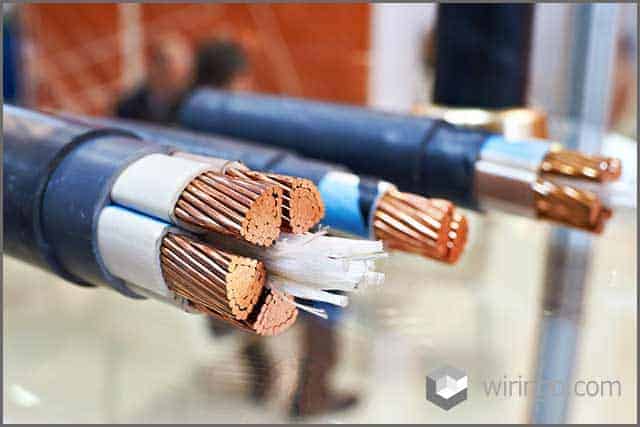 large copper power cable