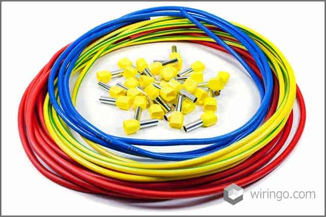 Electrical wires with cord end terminals