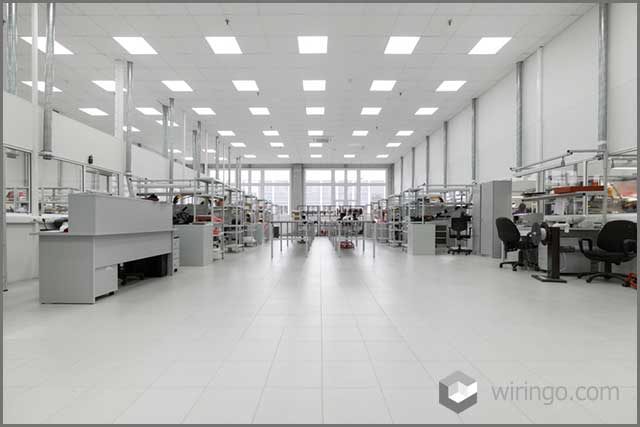 A clean manufacturing room for an electrical industry