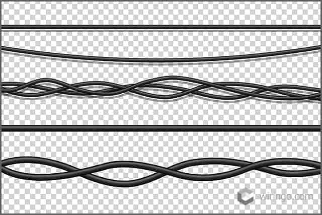 Realistic isolated electrical wires