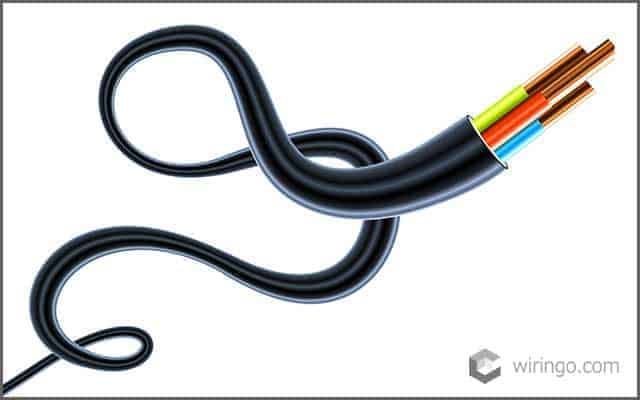Flexible Three-wire electrical cable