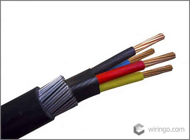 Electrical power-armored cable