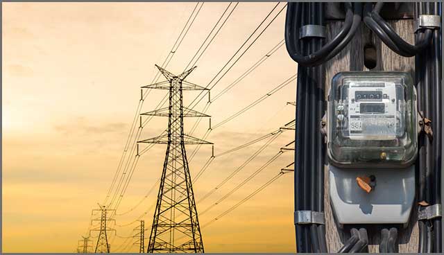 Electric meters with high power transmission