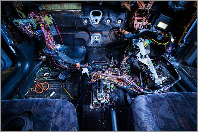 Automobile Wire Harness--Car repair Showing the Wiring System