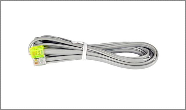 Grey colored telephone wire connector