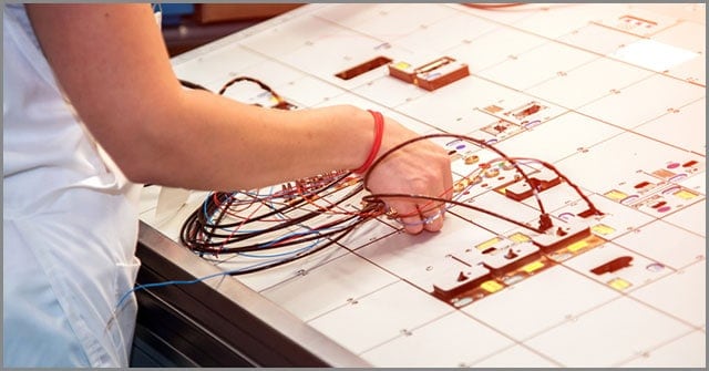 Woman Performing Quality Check on the Various Parts of A Wire Harness