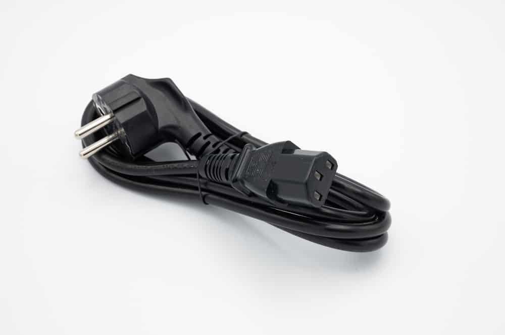 Black,Power,Cable.,High,Voltage,Plug.,Schucko,Type,E,Type