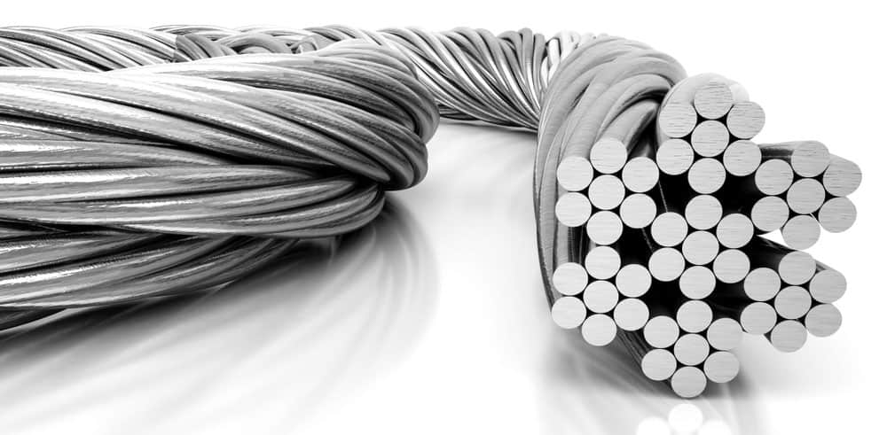 Steel wire cable – 3D illustration