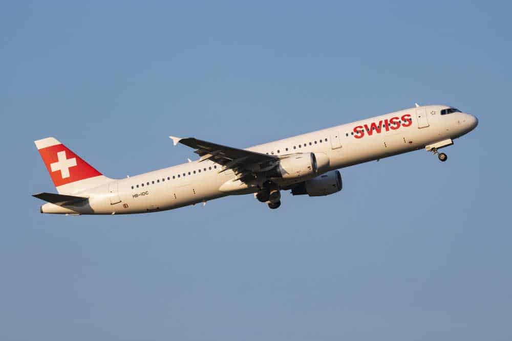 Swissair plane in flight