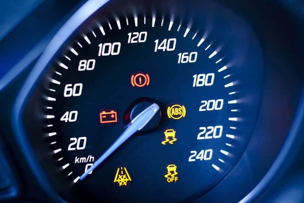 An example of the check engine light