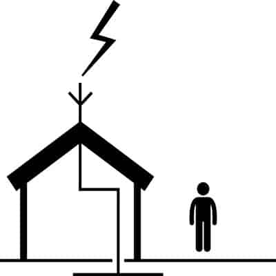 arrester house lightning icon