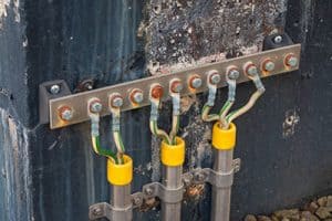Electrical grounding in an industrial area