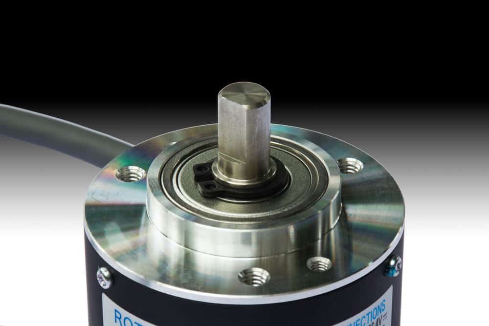 Direct closeup of a rotary encoder