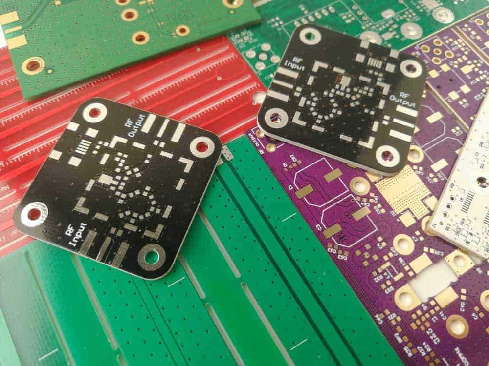 Various multicolor electronics circuit boards