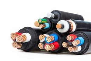 A large group of copper wires