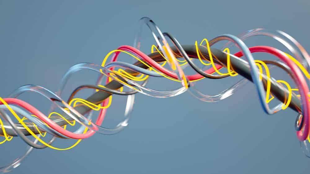 Spiral wire 3D illustration