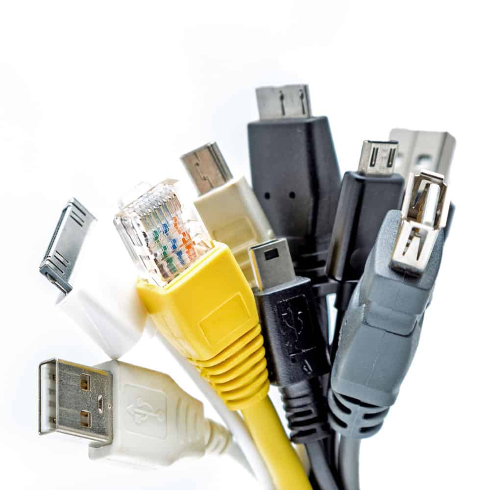 Computer cable assembly: Data cables in one frame