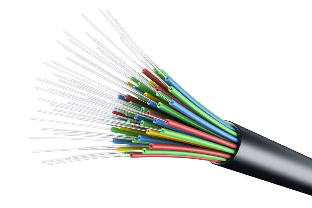 Fiber strands inside optical cable