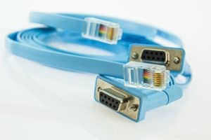 Flat Ethernet cables to configure routers