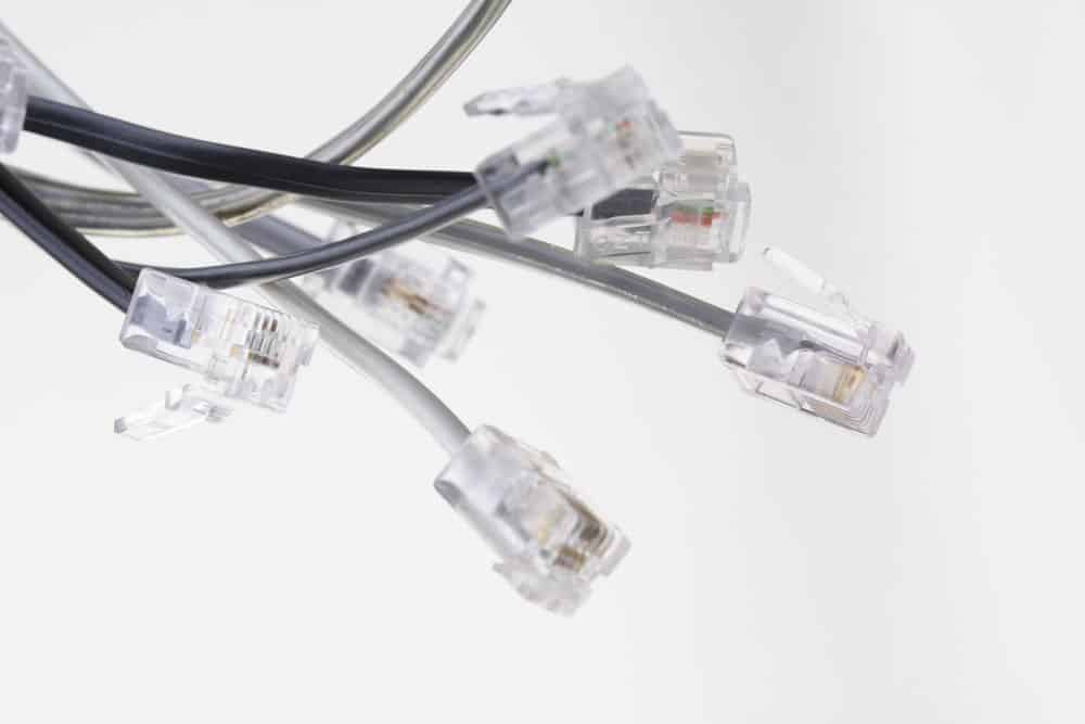 Network cables with RJ45 connectors