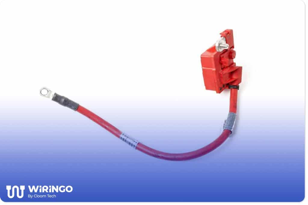 TUV tested cables; Solar plastic connector at one end; Ring terminal on the other end.